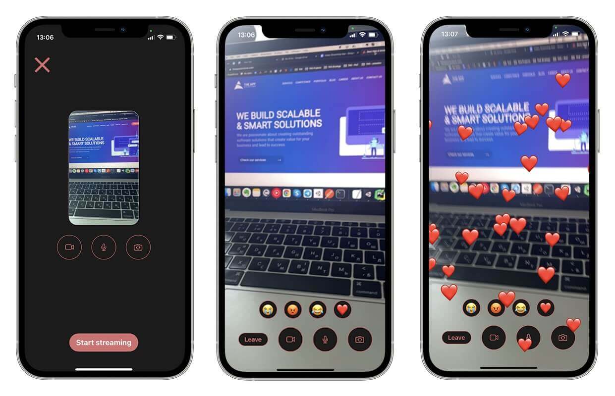 social media app with video streaming functionality poc development