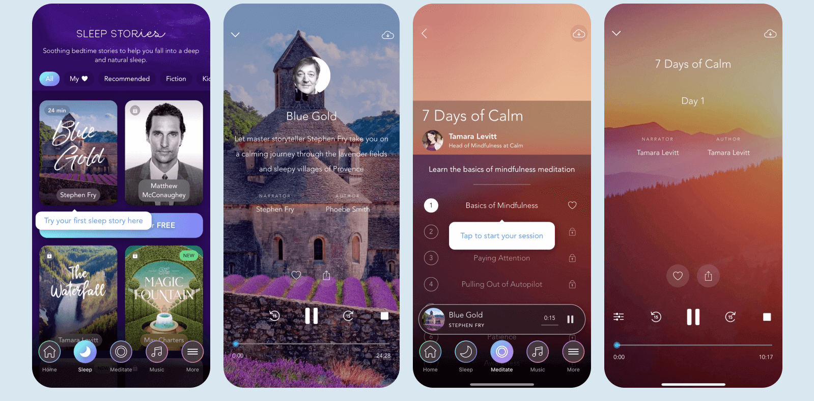 Guided meditation apps example