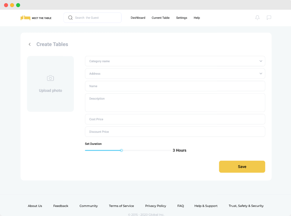 create table